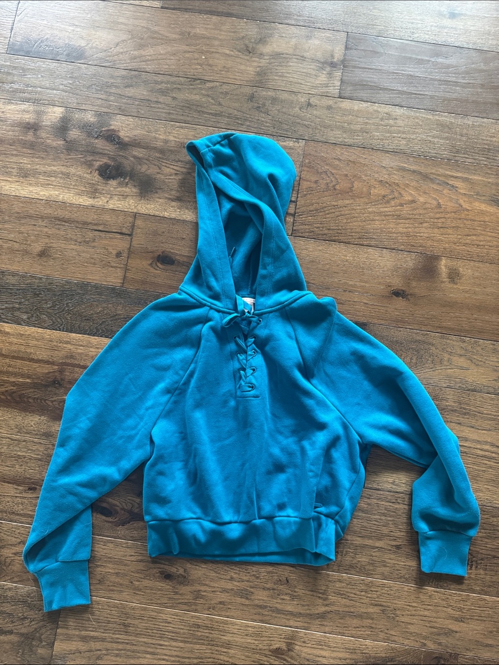 Victoria’s Secret Cropped Lace-Up Hoodie